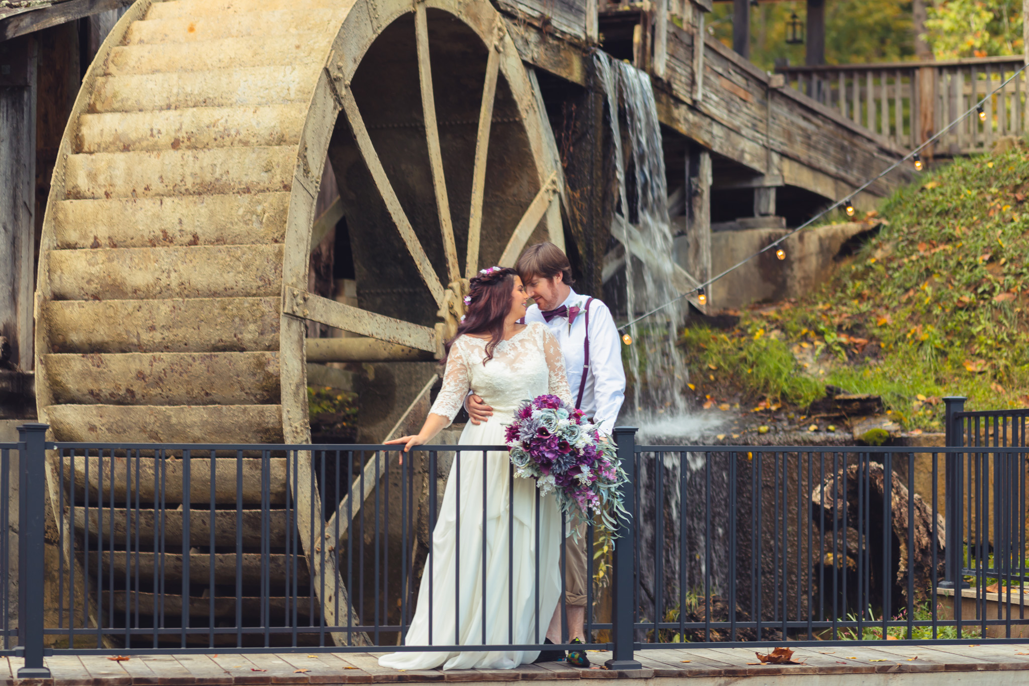 Romantic Purple Wedding Styled Shoot at Historic Parks Mill